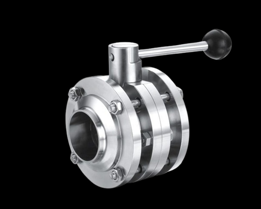 Sanitary 3-Piece Butterfly Valve – Butt Weld