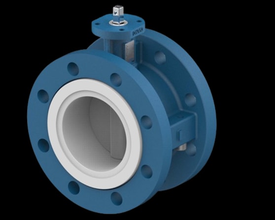 Butterfly Valve – Double Flanged – PTFE Lined