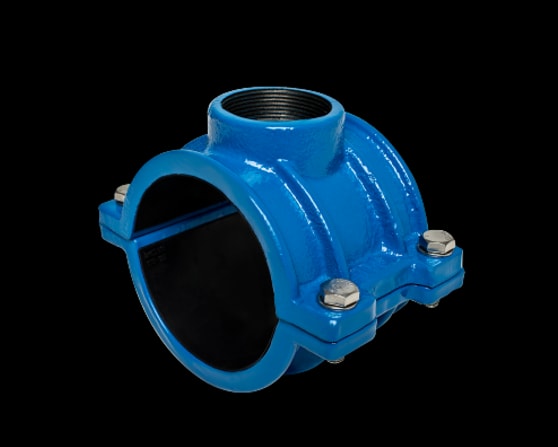 Threaded Tapping Saddle for PE/PVC Pipes