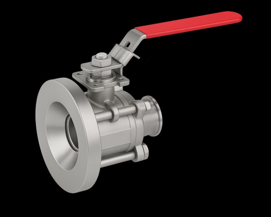 3-Piece Ball Valve – Tank Bottom / Tri-Clamp