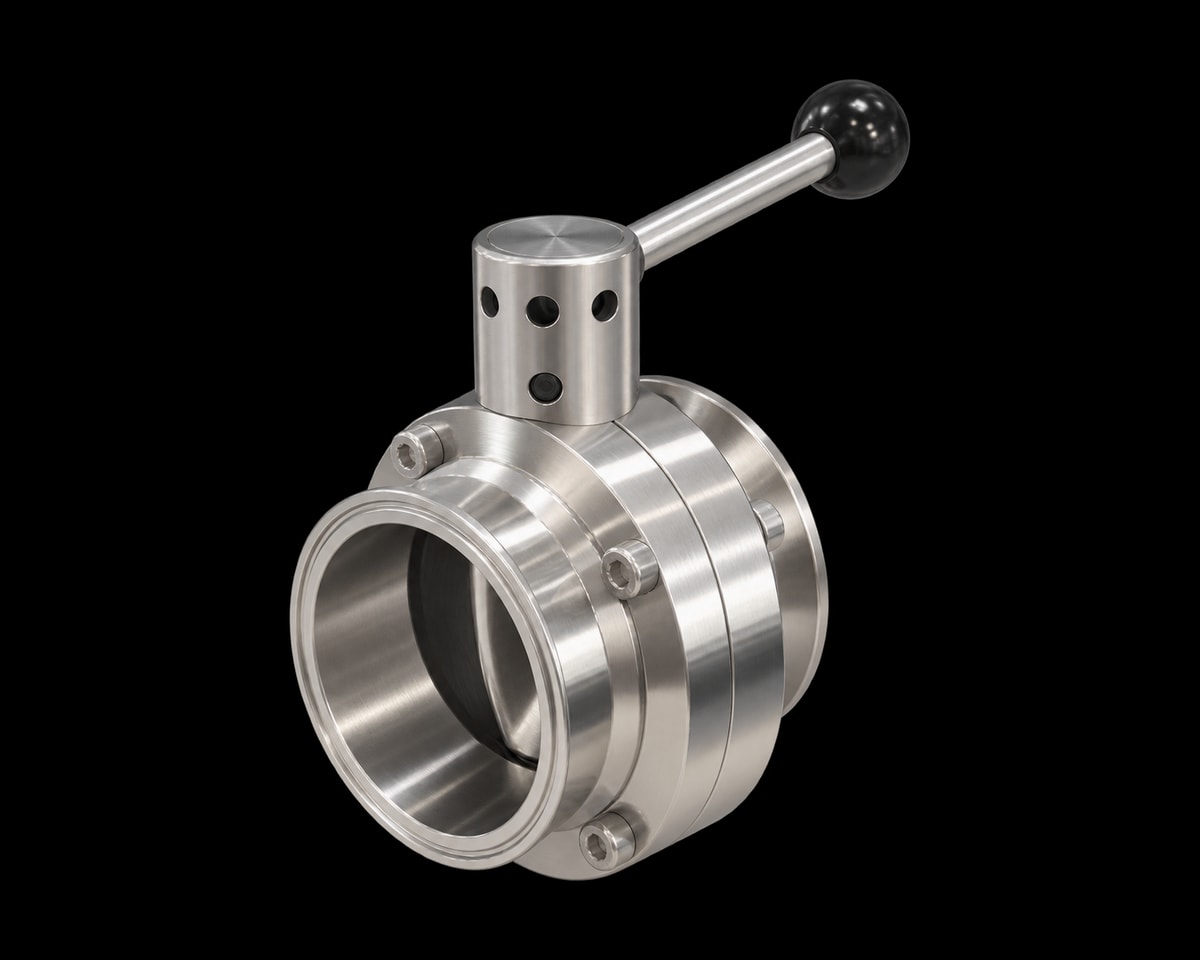 Stainless Steel Clamp Butterfly Valve, Nordic Valves model 2412K