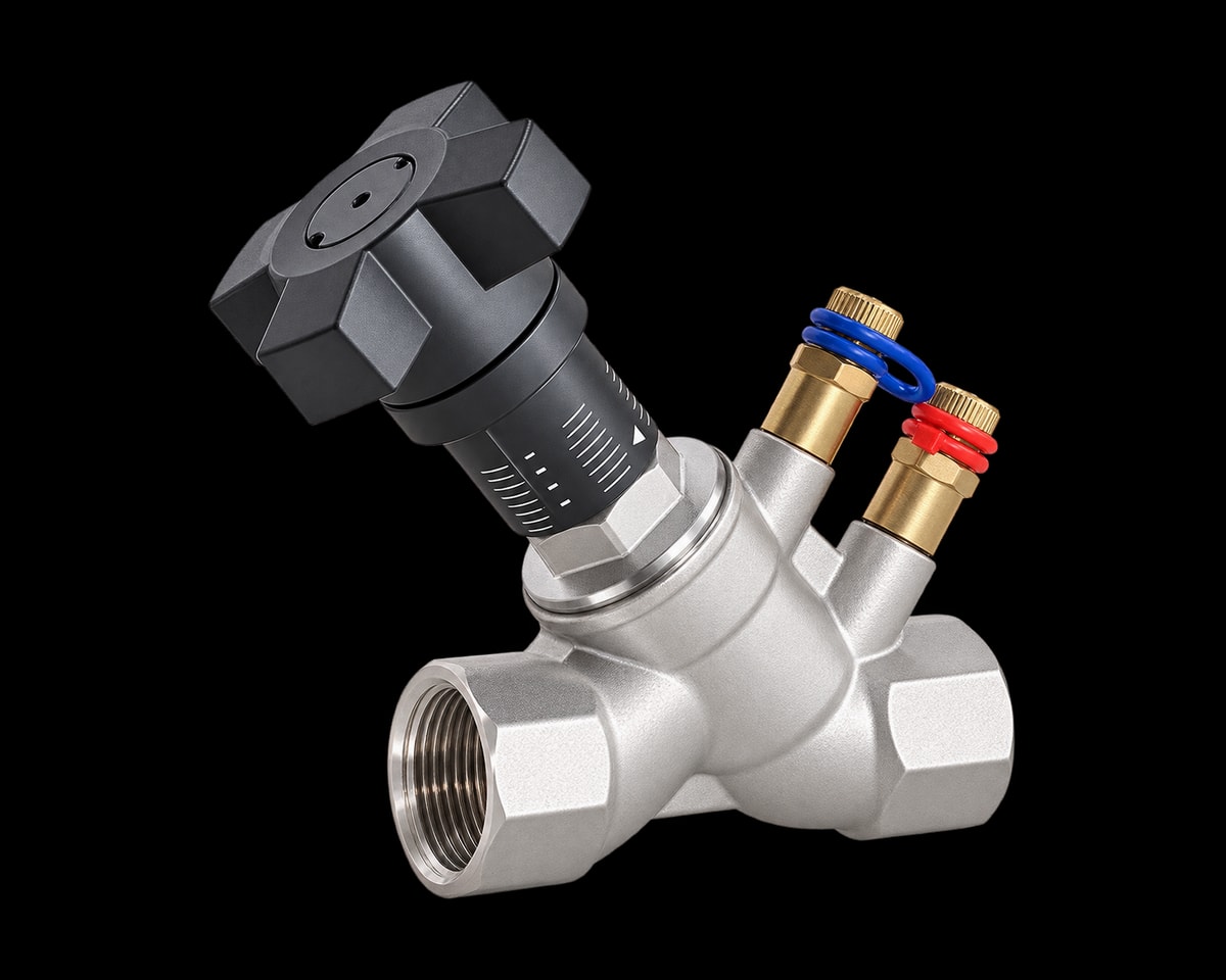 Stainless Steel Threaded Static Balancing Valve, Nordic Valves model 1289-BT