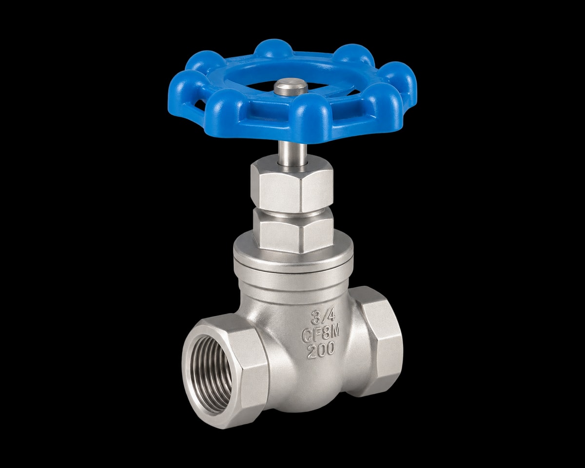 Stainless Steel Threaded Gate Valve, Nordic Valves model 3182