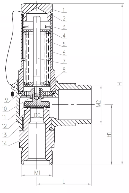 Reference drawing for NV-CRYO-142729, PN40 metric-thread arrangement