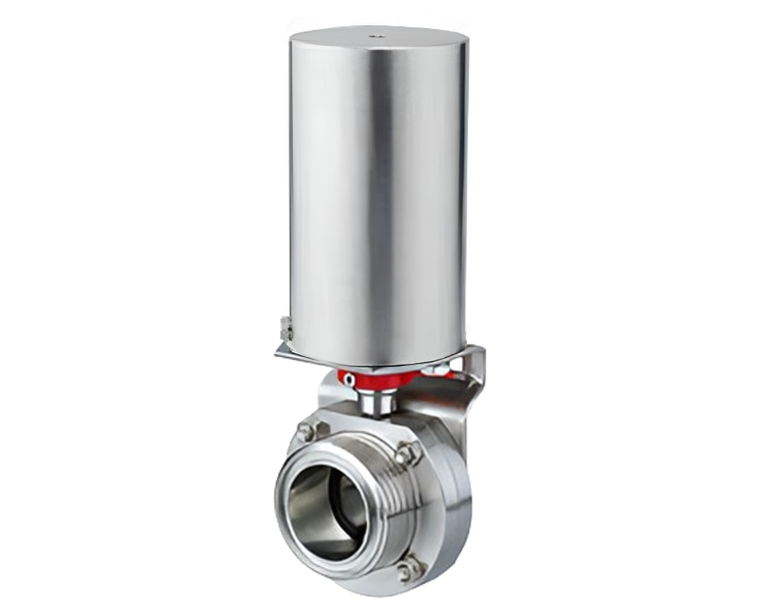 Sanitary butterfly Valve – Pneumatic – Threaded
