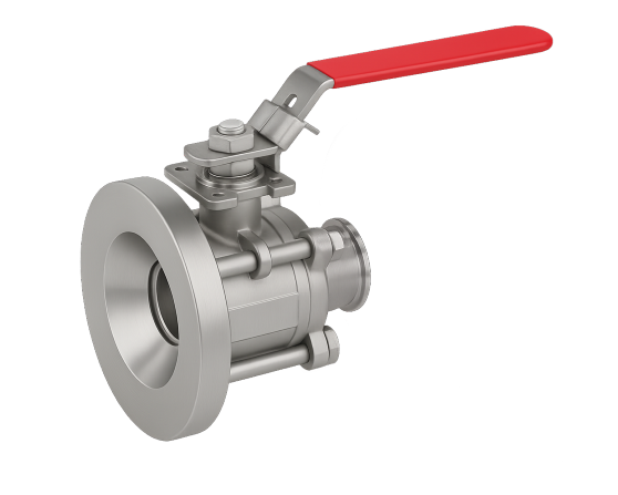 3-Piece Ball Valve – Tank Bottom / Tri-Clamp