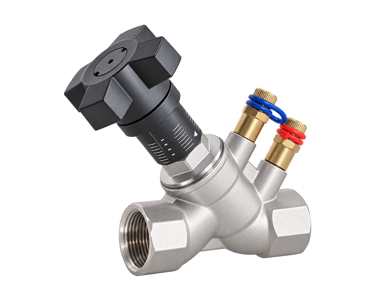 Stainless Steel Threaded Static Balancing Valve, Nordic Valves model 1289-BT