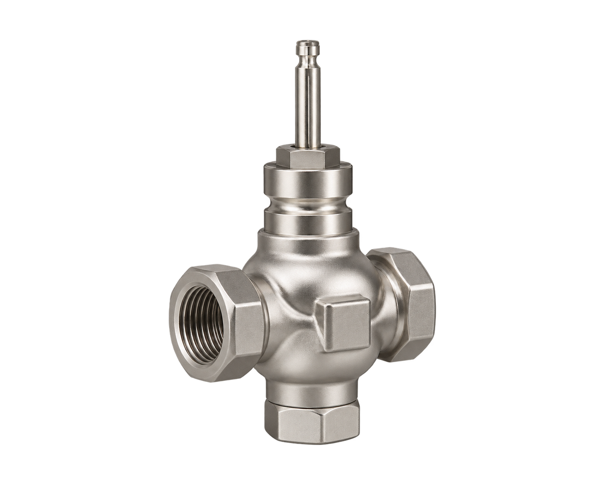 Stainless Steel Threaded Electric Two-way Control Valve, Nordic Valves model 6351-Y