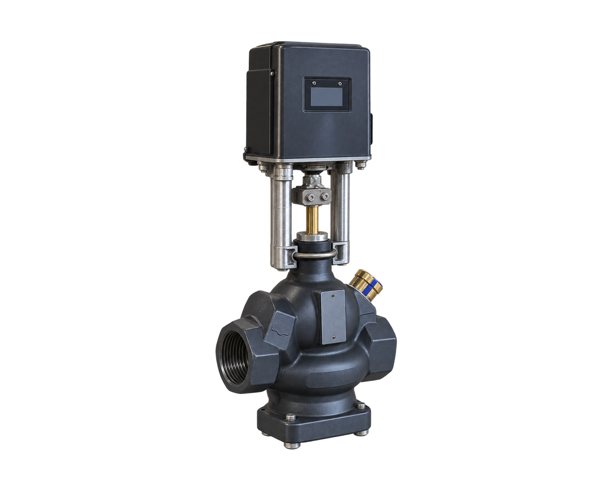 Threaded Dynamic Balancing Electric Control Valve, Nordic Valves model 1230-BT